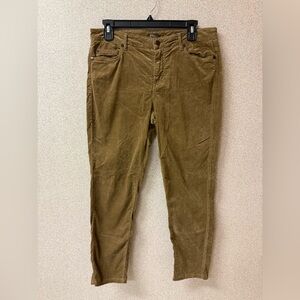 J.MClaughlin Women size 10 brown curdoroy mid‎ Rise stretch casual Pants